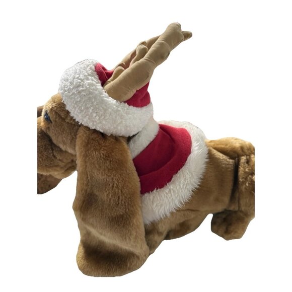 VTG Y2k Christmas Hound Dog Smart Ind. Group Sings "Jingle Bells" Toy Plush Read - Picture 2 of 15